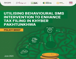 Utilizing Behavioual SMS Intervention to enhance Tax Filing in Khyber Pakhtunhwa